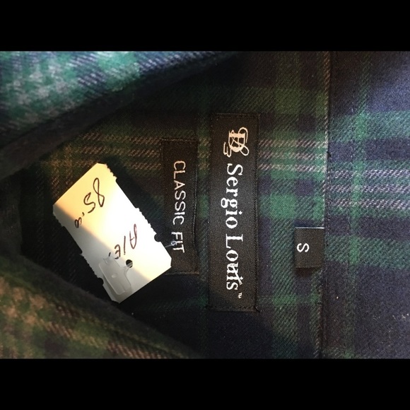 Men’s medium Sergio Green dress shirt button down - Picture 10 of 14